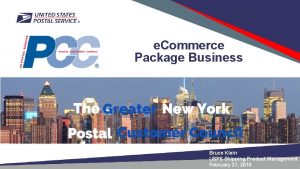 e Commerce Package Business Bruce Klein USPS Shipping
