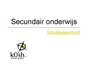 Secundair onderwijs Studieaanbod Bstroom Moderne wetenschappen ouw inb