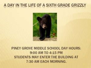PINEY GROVE MIDDLE SCHOOL DAY HOURS 9 00