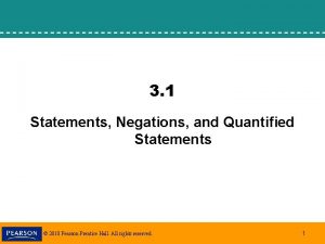 3 1 Statements Negations and Quantified Statements 2010