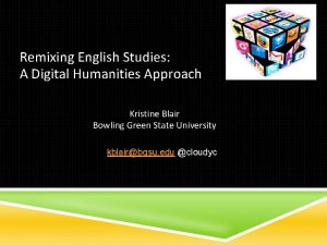 Remixing English Studies A Digital Humanities Approach Kristine