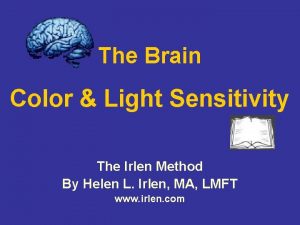 The Brain Color Light Sensitivity The Irlen Method