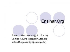 Ensinar Org Eduardo Mazza embcin ufpe br Ivanildo