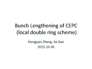 Bunch Lengthening of CEPC local double ring scheme