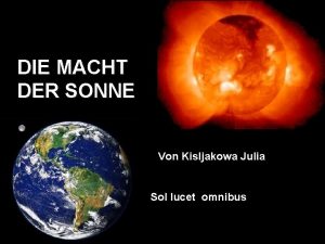 DIE MACHT DER SONNE Von Kisljakowa Julia Sol