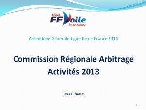 Assemble Gnrale Ligue Ile de France 2014 Commission