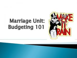 Marriage Unit Budgeting 101 Marriage Unit Multiple Finances