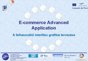 Ecommerce Advanced Application A felhasznli interfsz grafikai tervezse