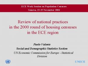 ECE Work Session on Population Censuses Geneva 23