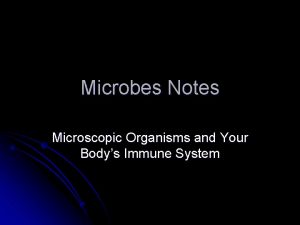 Microbes Notes Microscopic Organisms and Your Bodys Immune