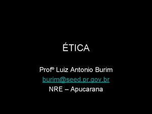 TICA Prof Luiz Antonio Burim burimseed pr gov