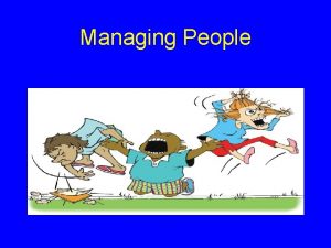 Managing People Managing People Some Suggestions Pioneer Chapter