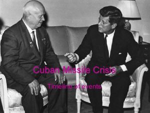 Cuban Missile Crisis Timeline of events Post World