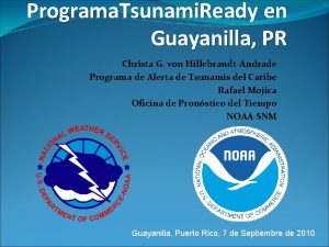 Programa Tsunami Ready en Guayanilla PR Christa G