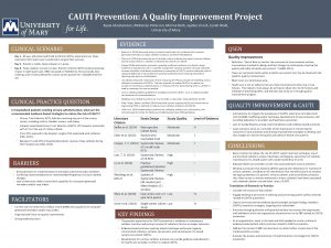 CAUTI Prevention A Quality Improvement Project Kayla Abrahamson