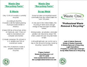 Waste One Recycling Facts EWaste Scrap Metal Only