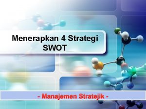 LOGO Menerapkan 4 Strategi SWOT Manajemen Stratejik SWOT