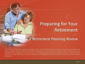 Preparing for Your Retirement A Retirement Planning Review