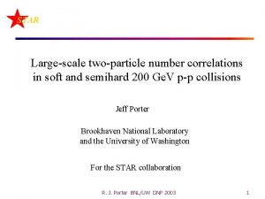 STAR Largescale twoparticle number correlations in soft and