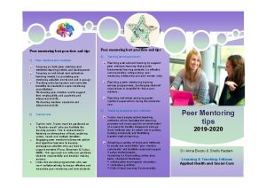Peer mentoring best practices and tips 3 1