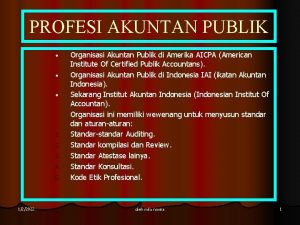 PROFESI AKUNTAN PUBLIK 1 2 3 4 5