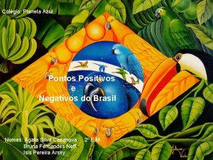 Colgio Planeta Azul Pontos Positivos e Negativos do