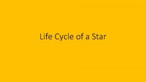 Life Cycle of a Star Nebula Baby star