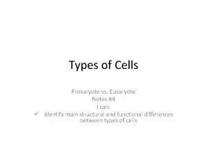 Types of Cells Prokaryote vs Eukaryote Notes 4