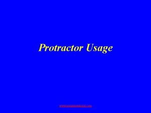 Protractor Usage www assignmentpoint com Measuring calculating and