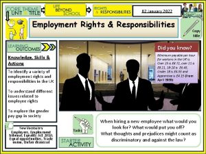02 January 2022 Employment Rights Responsibilities Copy title