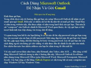 Cch Dng Microsoft Outlook Nhn V Gi Gmail