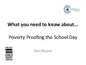 What you need to know about Poverty Proofing