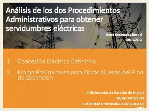 Anlisis de los dos Procedimientos Administrativos para obtener