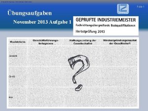 Skript IHK Augsburg in berarbeitung Christian Zerle Folie