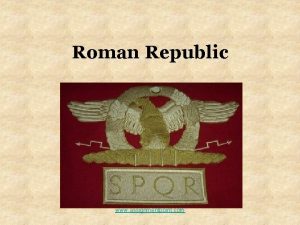 Roman Republic www assignmentpoint com Founding of Rome