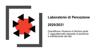 Laboratorio di Percezione 20202021 Quantificare lillusione di Gerbino