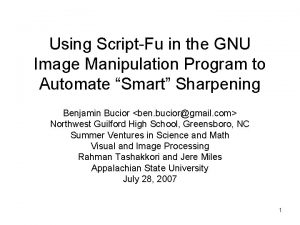 Using ScriptFu in the GNU Image Manipulation Program