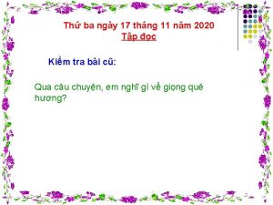 Th Kim tra bi cba ngy 17 thng