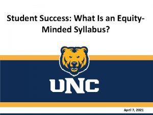 Student Success What Is an Equity Minded Syllabus