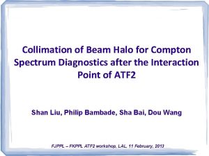 Collimation of Beam Halo for Compton Spectrum Diagnostics