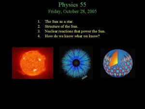 Physics 55 Friday October 28 2005 1 2