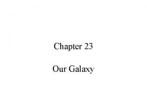 Chapter 23 Our Galaxy Our Galaxy Looking Towards