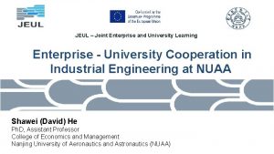JEUL Joint Enterprise and University Learning Enterprise University