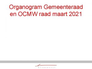 Organogram Gemeenteraad en OCMW raad maart 2021 Gemeenteraad