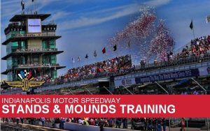 INDIANAPOLIS MOTOR SPEEDWAY STANDS MOUNDS TRAINING STANDS MOUNDS