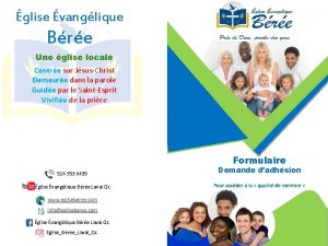 glise vanglique Bre Une glise locale Centre sur