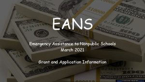 EANS Emergency Assistance to Nonpublic Schools March 2021