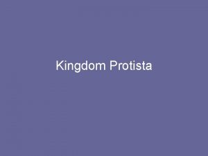 Kingdom Protista Kingdom Protista Very diverse group of