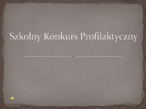 Szkolny Konkurs Profilaktyczny 7 grudnia w Szkole Podstawowej