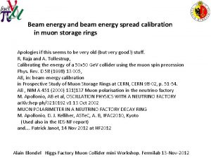 Beam energy and beam energy spread calibration in